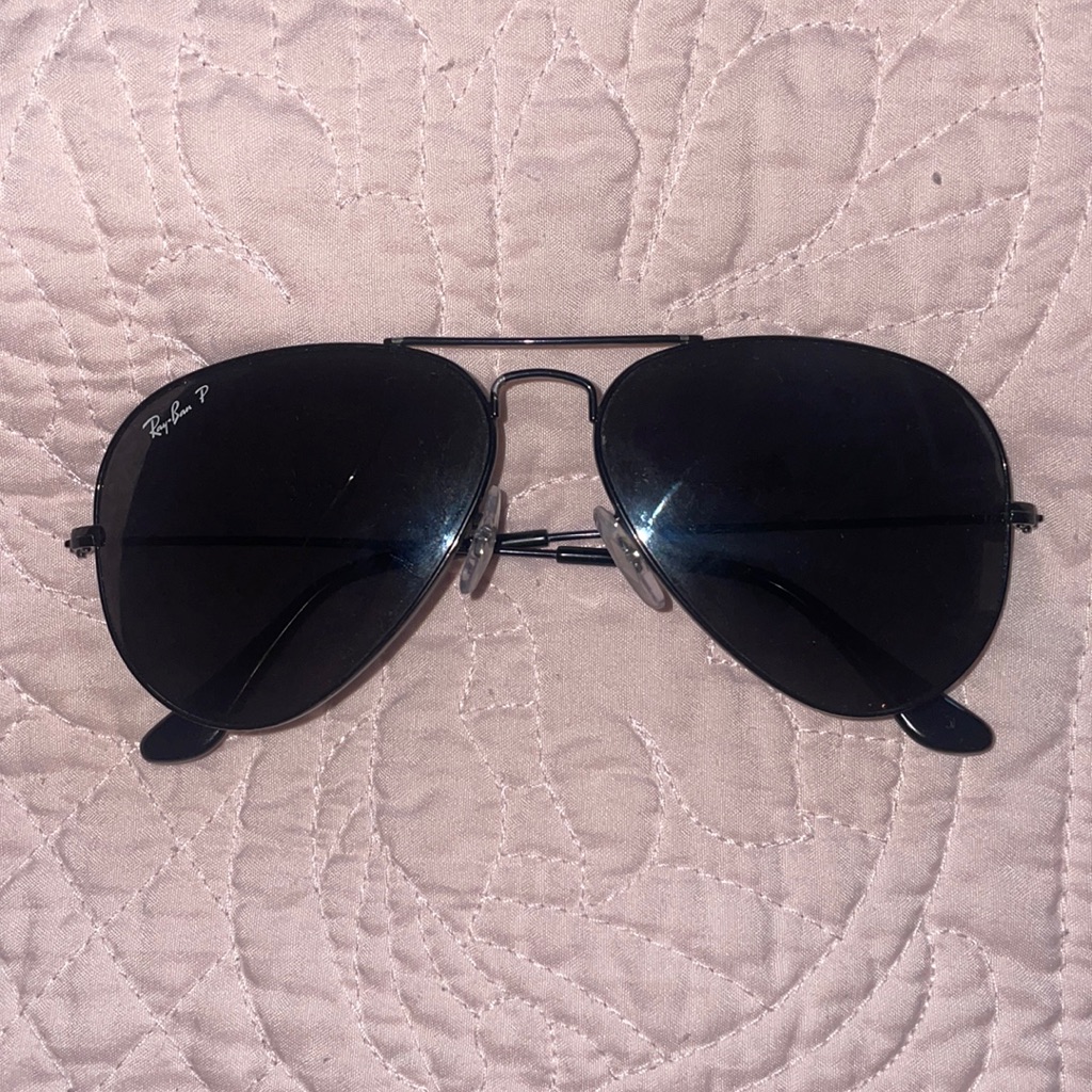 All Black Polarized Ray-Ban Aviators